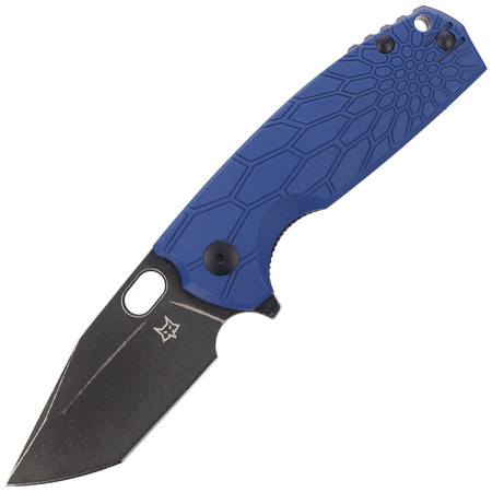 FOX Core Tanto Blue FRN Folding Knife, Black Top Shield N690Co by Jesper Voxnæs (FX-612 BLB)