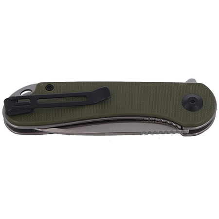 CIVIVI Elementum Flipper OD Green G10 knife, Satin Finish (C907E)