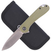 CIVIVI Elementum Flipper Knife Olive Micarta, Satin Finish (C907S)