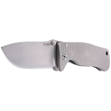 LionSteel SR2 Titanium Grey, Satin Blade Folding Knife (SR2 G)