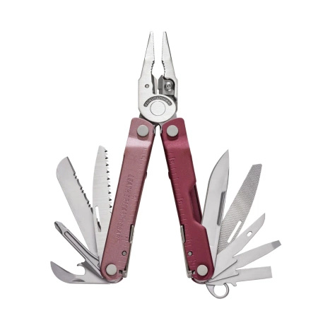 Leatherman Rebar Heathered Cranberry multitool (833317) - 17 tools
