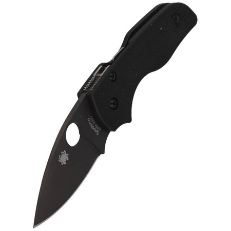 Spyderco Lil' Native G-10 Black/Black Blade Plain Folding Knife (C230GPBBK)