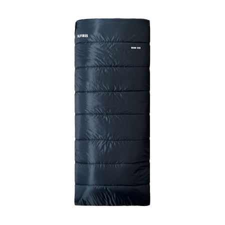 Alpinus - Warm 1200 sleeping bag for right-handed people - navy blue