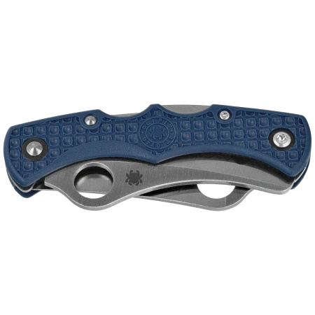 Spyderco Dyad Jr Folding Knife. Lighweight Sprint Run Cobalt Blue FRN, Satin CPM SPY27 by Sal Glesser (C39PSCBL)