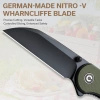 Civivi Elementum Wharncliffe OD Green G10, Black Nitro-V Folding Knife (C18062AF-2)