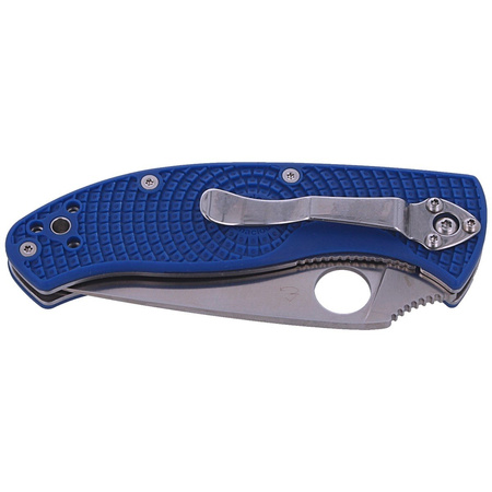 Spyderco Tenacious FRN Blue CPM S35VN Plain Folding Knife (C122PBL)