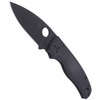 Spyderco Shaman G-10 Black / Black Blade Plain Folding Knife (C229GPBK)