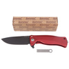 LionSteel SR11A Red Aluminum, Black Sleipner Folding Knife by Molletta (SR11A RB)