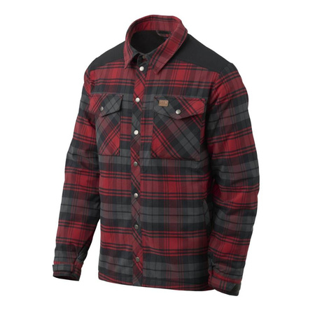 Helikon - Winter Warden Insulated Shirt - Slate Crimson Plaid - KO-WWS-PB-PJ