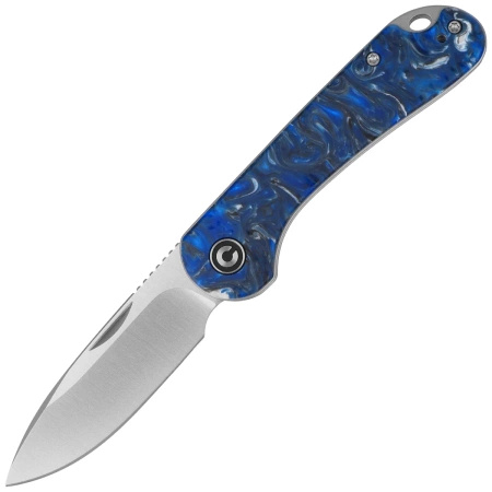 Civivi Elementum SJ Blue/Black/White Resin Folding Knife, Satin 14C28N (C18062AJ-4)