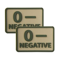 Helikon - PVC patch - Blood Group - 0- NEG - Khaki - 2 pcs.