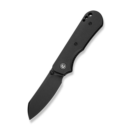 Civivi Crabby Black Canvas Micarta Folding Knife, Black Stonewashed 14C28N by Ken Onion Jr. (C24055-3)