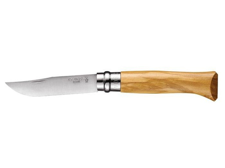 Opinel 8 Inox Lux Olive Knife with Case