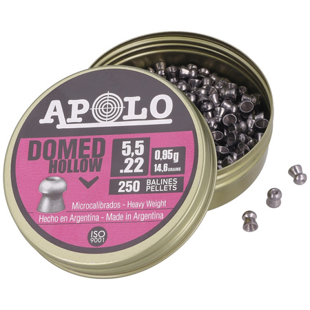 Apolo Domed Hollow 5.5 mm shot, 250 rounds. 0.95g/14.6gr (19702)
