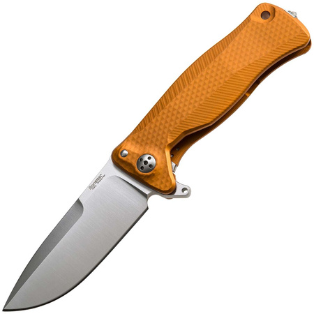 LionSteel SR11 Folding Knife Orange Aluminum, Satin Sleipner by Molletta (SR11A OS)