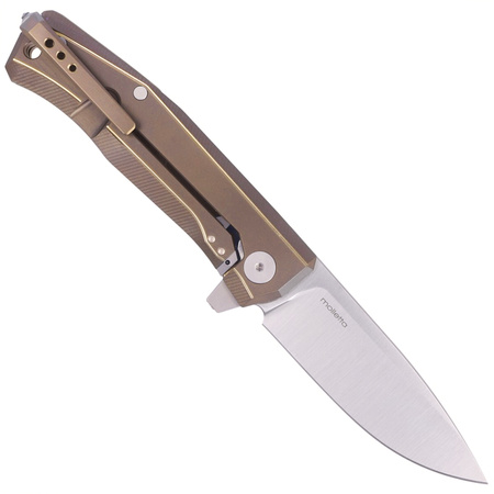 LionSteel Myto Bronze Titanium / Satin Blade Folding Knife (MT01 BR)