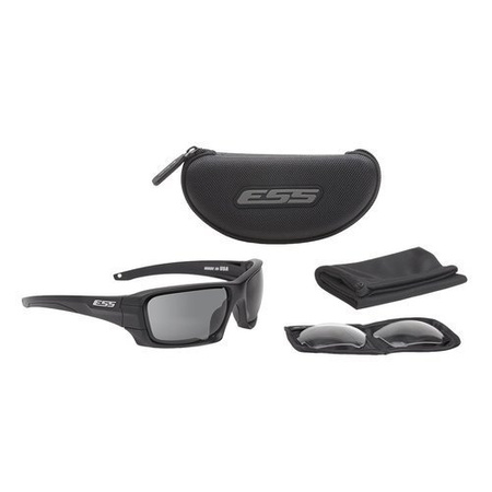 ESS - Rollbar Silver Logo Kit Tactical Glasses - Black - Clear / Smoke Gray - EE9018-03