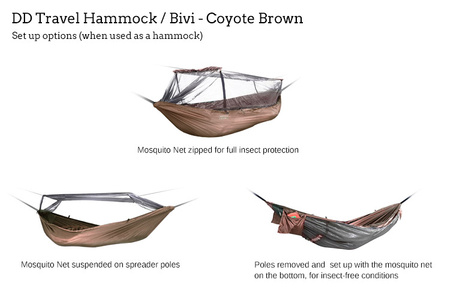 DD Hammocks Travel Bivi Hammock - Coyot Brown