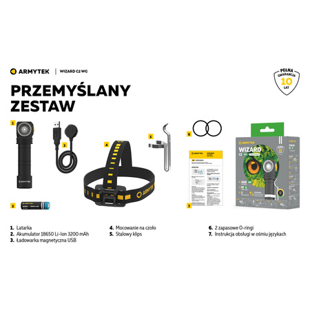 Armytek Wizard C2 WG Magnet USB Warm Flashlight