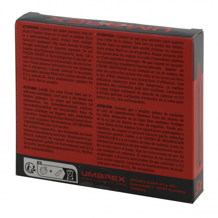 Umarex - CO2 capsule cartridge 5 pcs. 12 g preservative-cleaning