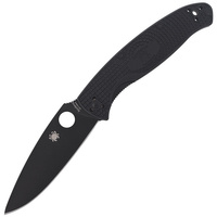 Spyderco Resilience Lightweight Folding Knife, Black Blade Plain (C142PBBK)