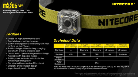 Nitecore NU05 V2 headlamp flashlight