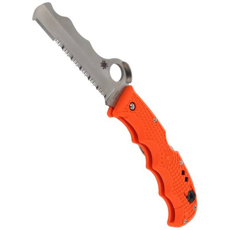 Spyderco Assist Lightweight Orange Combination Folding Knife (C79PSOR)