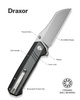 Sencut Draxor Gray/Black G10, Satin 9Cr18MoV folding knife (S24035-3)