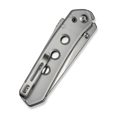 Civivi Vision FG Folding Knife Clear Lexan, Satin / Stonewashed Nitro-V by Snecx Tan (C23036-7)