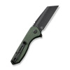 Civivi ExOne Green Canvas Micarta Folding Knife, Black Stonewashed Nitro-V by Brian Brown (C23036-3)