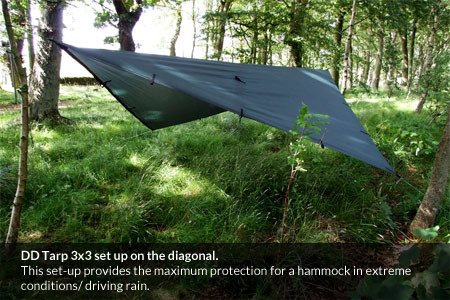 Camping Sheet - Tarp 3x3 - DD Hammocks - Olive