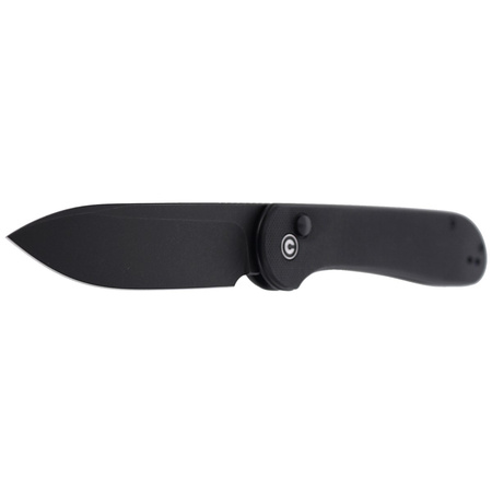 CIVIVI Button Lock Elementum Black G10 knife, Black Stonewashed (C2103A)