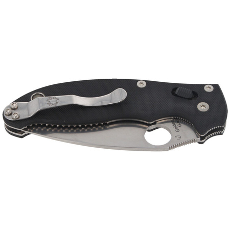 Spyderco Manix 2 G-10 Black Plain Folding Knife - C101GP2