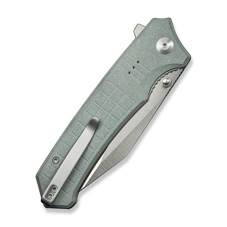 Civivi Tacticorix Gray Shredded G10 Folding Knife, Satin Nitro-V (C23055-3)