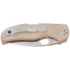 Spyderco Native 5 Brown Canvas Micarta Folding Knife, Satin CPM Cru-Wear by Sal Glesser (C41MPCW5)