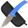 Sencut Serene Bright Blue Aluminum, Satin D2 Folding Knife (S21022B-4)