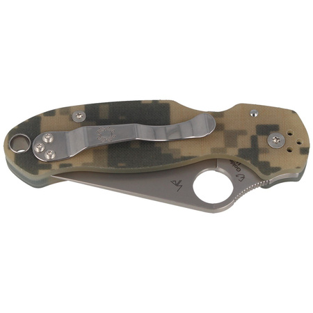 Spyderco Para 3 G-10 Digital Camo Plain Folding Knife - C223GPCMO