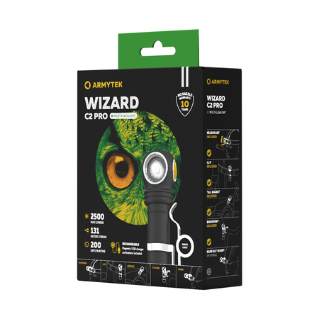 Armytek Wizard C2 Pro Magnet USB multitasking flashlight - White