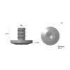 Civivi Satin and Black Stainless Steel 8 mm pivot screws - 2 pcs. (CA-11B)