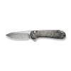 Civivi Button Lock Elementum II Knife Shredded Carbon Fiber/Golden Shred, Damascus (C18062P-10)