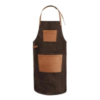 Buffalo leather apron with neck strap Petromax