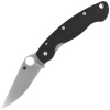 Spyderco Military Model G-10 Black Plain Folding Knife (C36GPE)