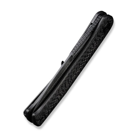 Civivi Caetus Twill Carbon Fiber, Black Hand Rubbed Damascus Folding Knife (C21025C-DS1)