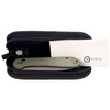 CIVIVI Button Lock Elementum Dark Green Micarta, Gray Stonewashed knife (C2103C)