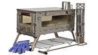 Bushmen - Fastfold Camping Stove L3W Tent Stove - Large - with three windows