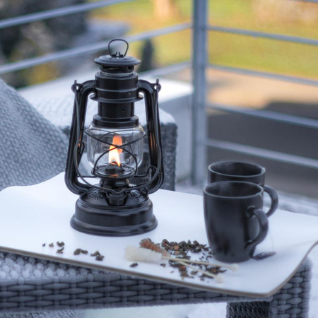 Oil lamp - Feuerhand Hurricane Lantern 276 - Black Matte