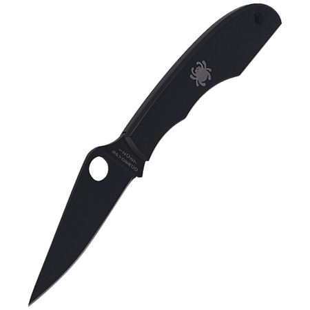 Spyderco Grasshopper Black Plain Folding Knife (C138BKP)