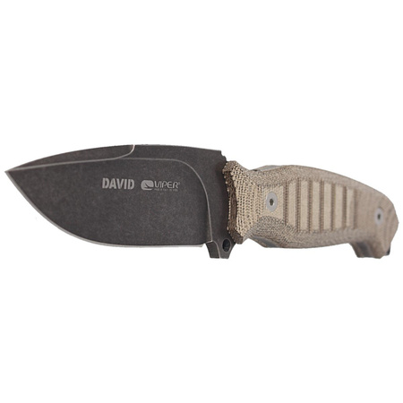 Viper David Evolution Green Canvas Micarta Knife, DSW by Rumici (VT4002ECG)