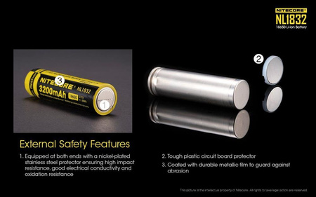 Nitecore 18650 NL1832 3200mAh battery