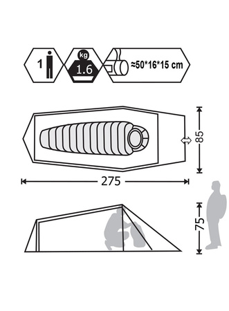 Rockland Soloist 1P single person tent - new version